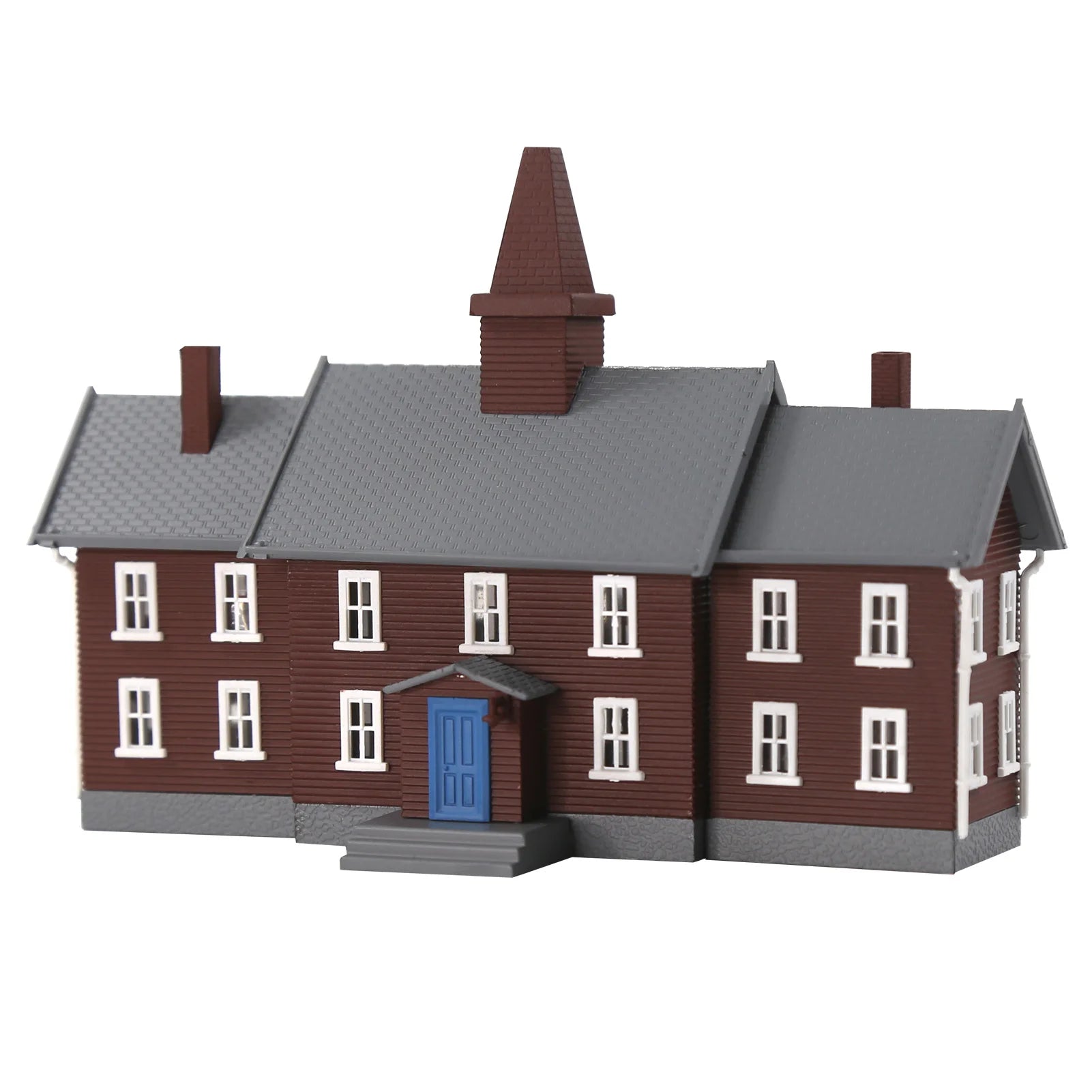 N Scale 1:160 Pre-built Painted School Building Kit Two-story