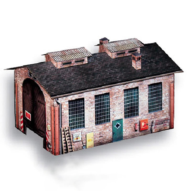Scale 1:87/64/72/100 Miniature Building Assembly Model Paper Materials Handmade House Diorama Kits