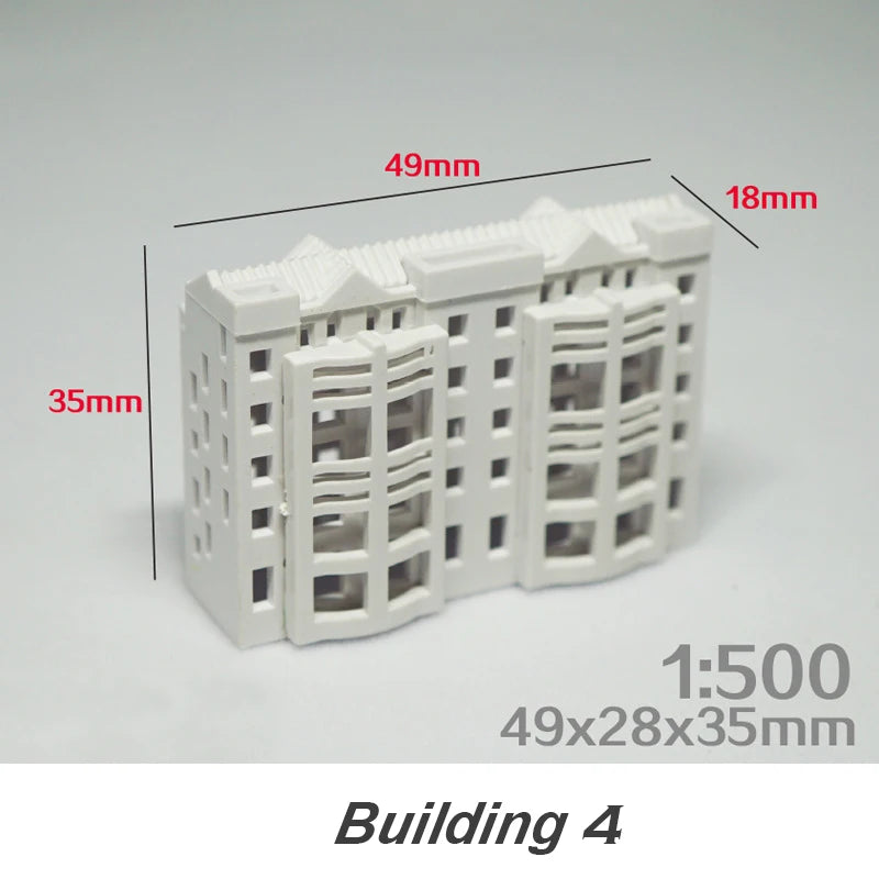 Scale 1:500 Miniature House Architecture For City Model Railway Layout