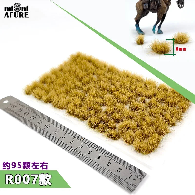 Simulation Grass Tuft Miniature Static Grass Series Model Ho/N Scale Model Railway/Train Layout Scenery. Miniature detail.
