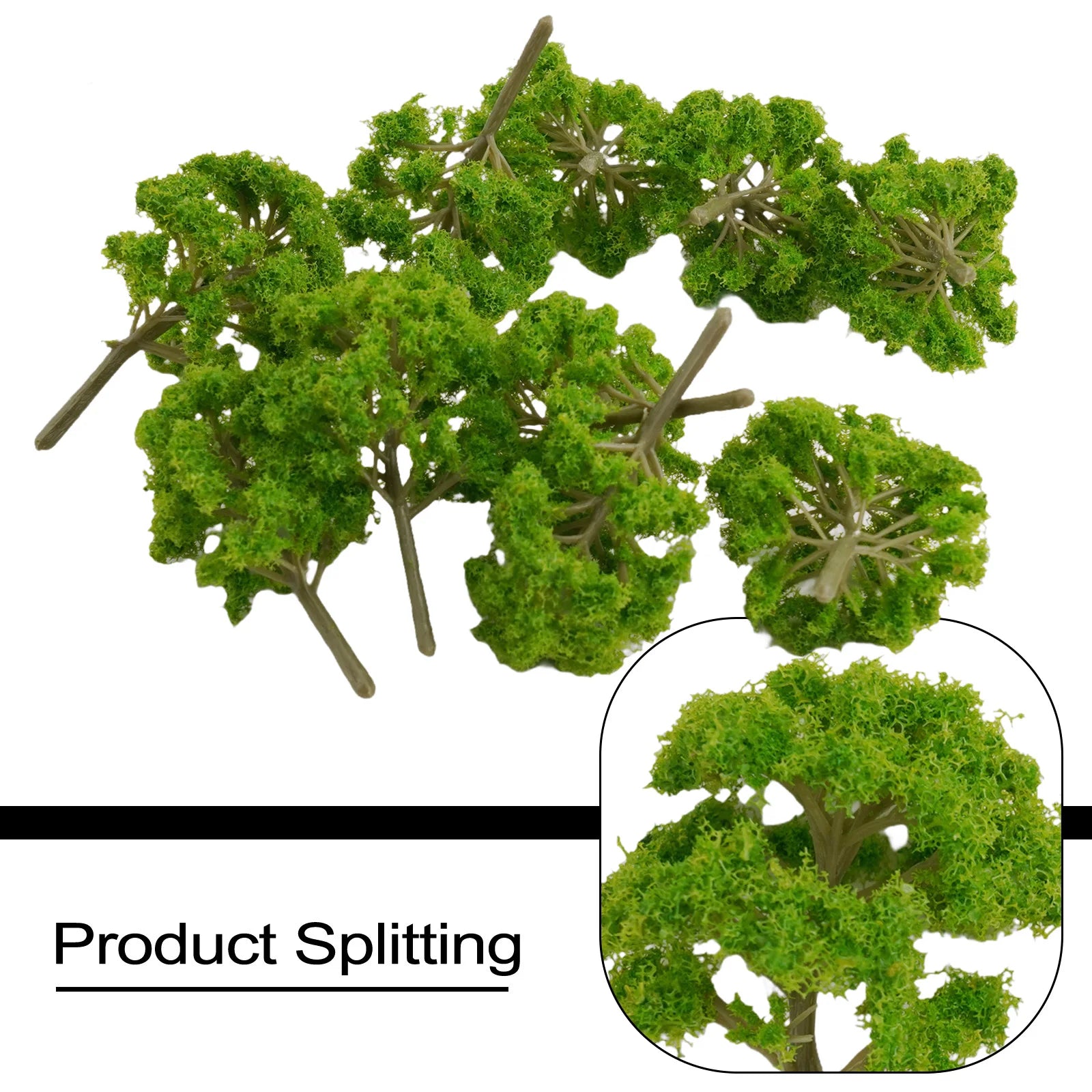 10Pcs 9cm HO OO Scale Model Trees Train Railroad Layout Diorama Scenery Model Railroads