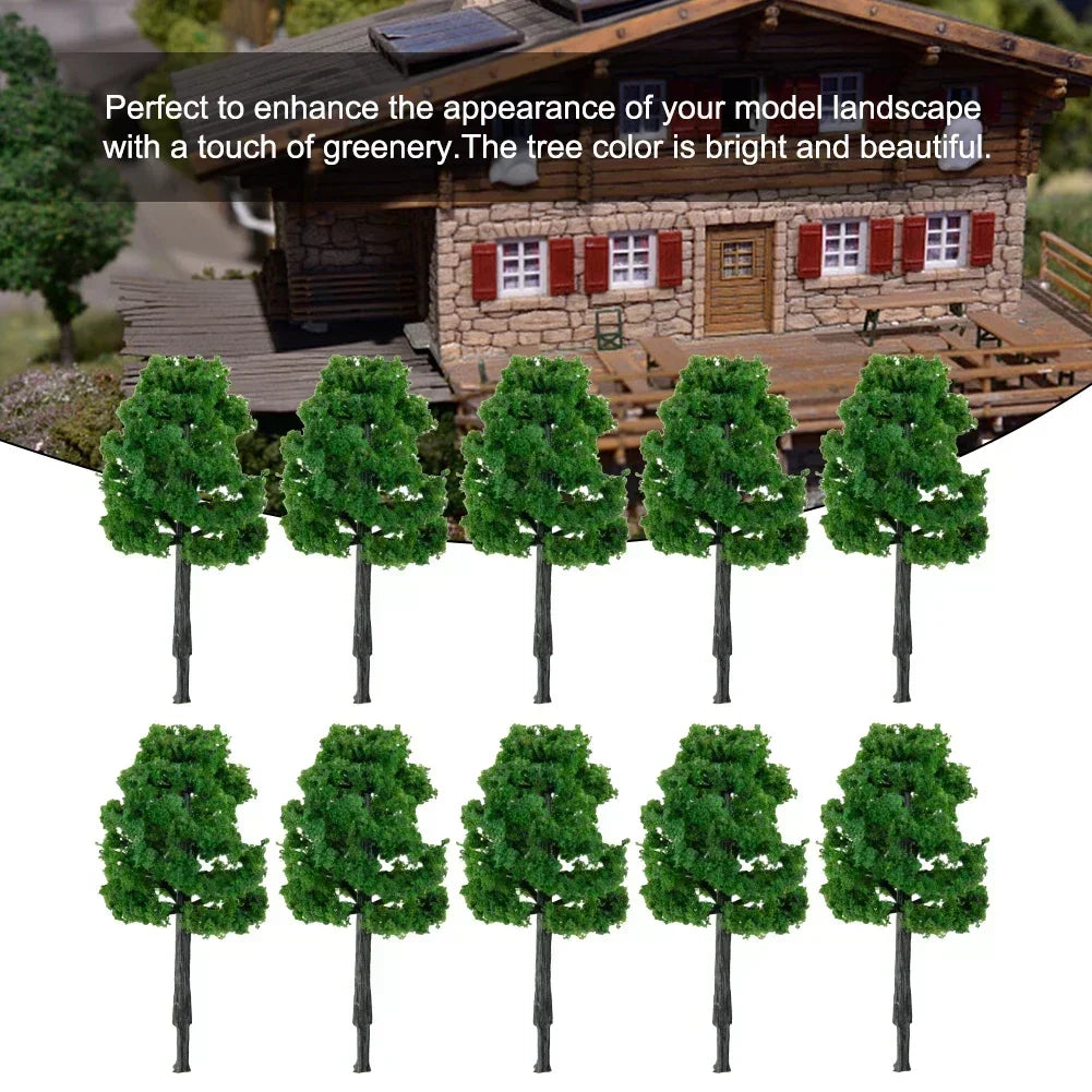 10pcs 5cm  Model Trees.  Model Railway/Train Layout Scenery. Miniature detail.