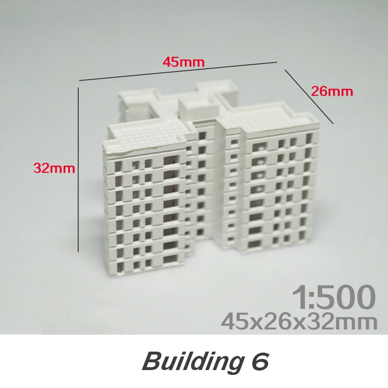 Scale 1:500 Miniature House Architecture For City Model Railway Layout