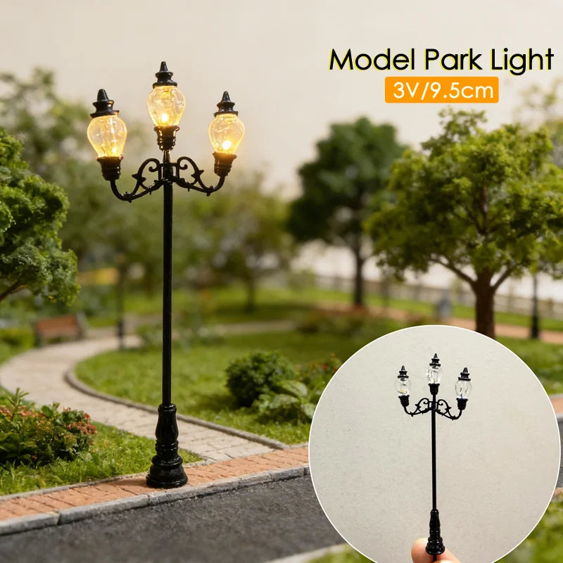 1/87 HO Scale Model trains  Street Light 3V Lamppost Lamps/Model Park Lamps/Train Layout Model Park Scenery