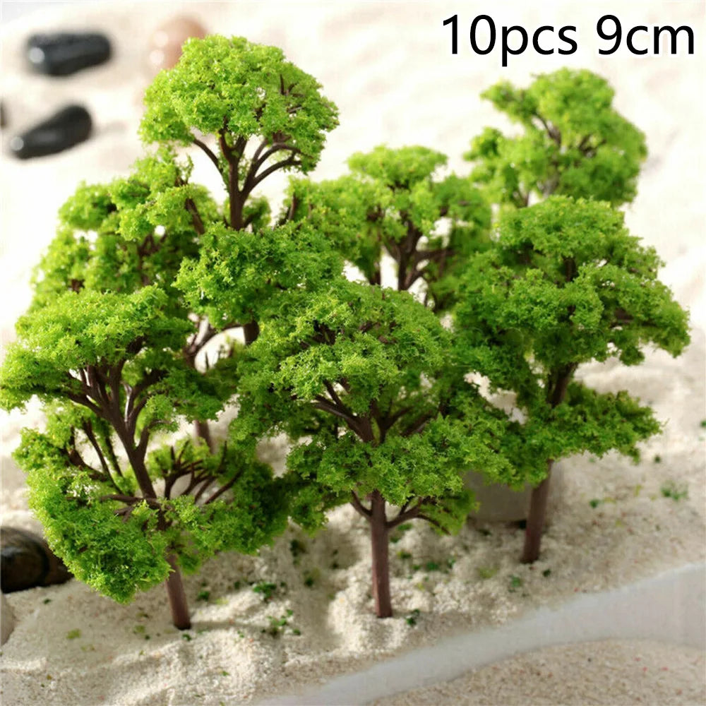 10Pcs 7cm Trees Model Train Landscape Park Scenery