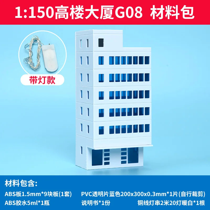 1/150 N Scale City Building Model Railway Layout Street Building Scene