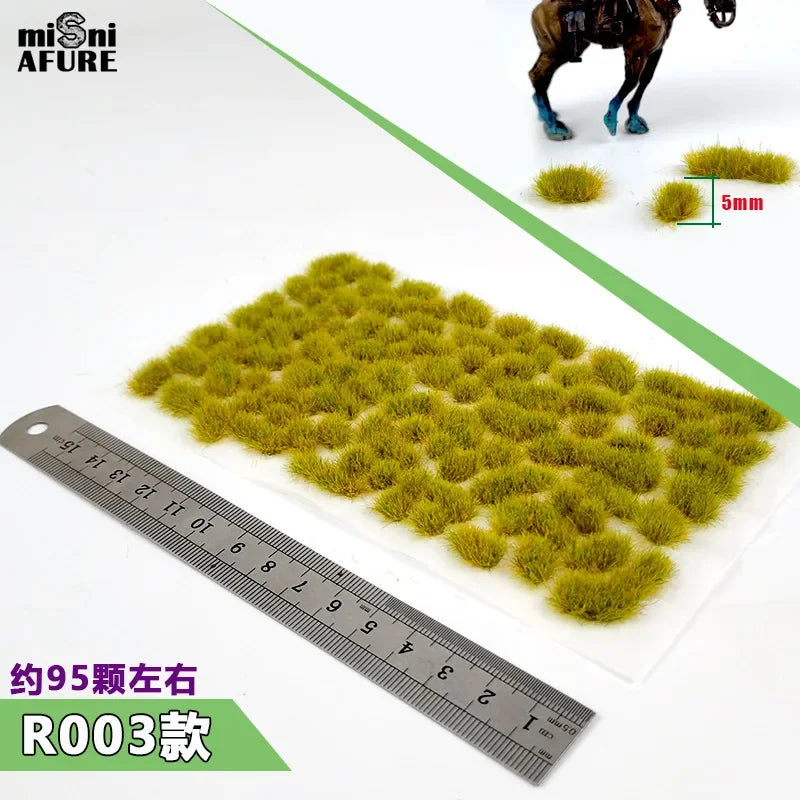 Simulation Grass Tuft Miniature Static Grass Series Model Ho/N Scale Model Railway/Train Layout Scenery. Miniature detail.