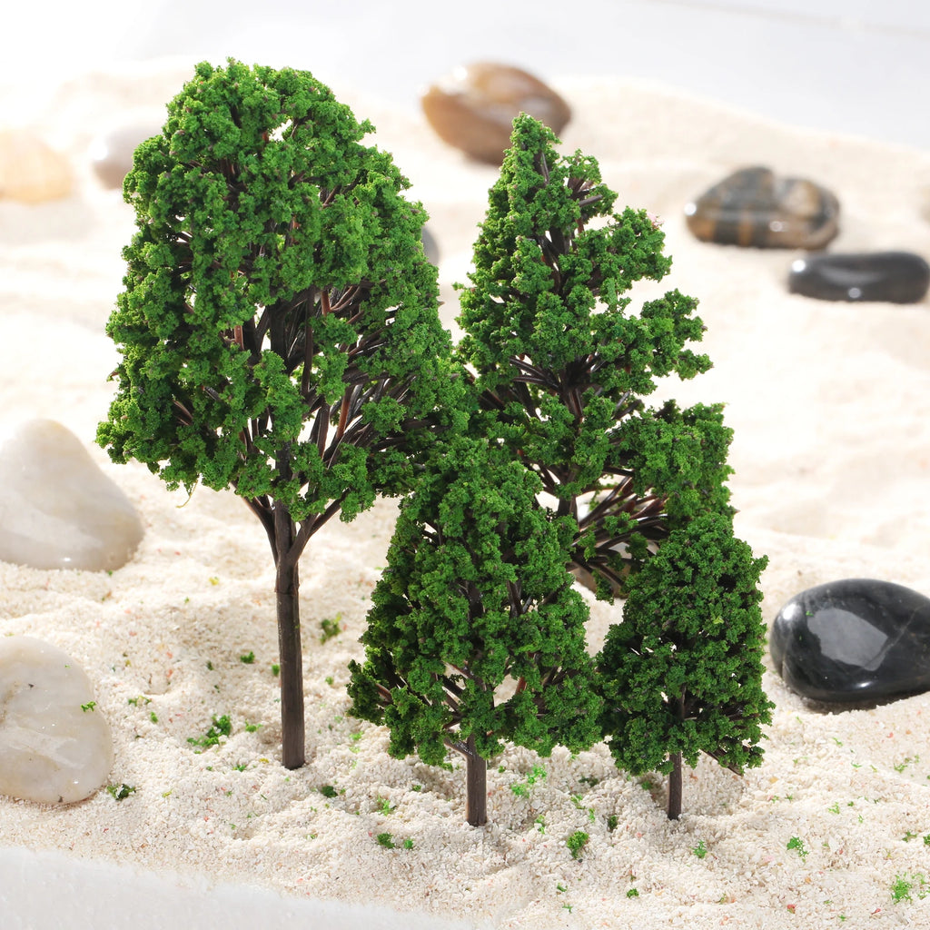 12pcs/set Model Trees Assorted Scale 1:50  Model Railway/Train Layout Scenery. Miniature detail. 2.5cm-16cm