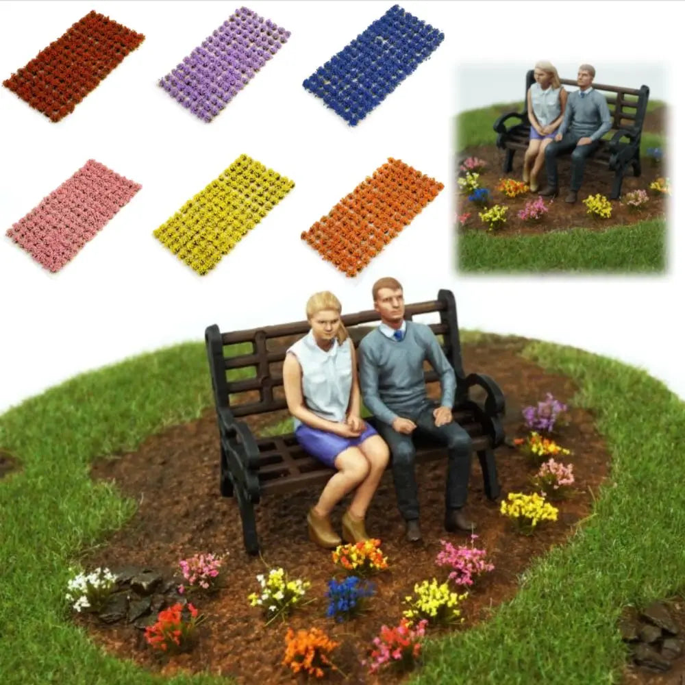 Miniature Flower Grass Railway Train Model Making Static Flower Tufts for Model Rail Scenery.