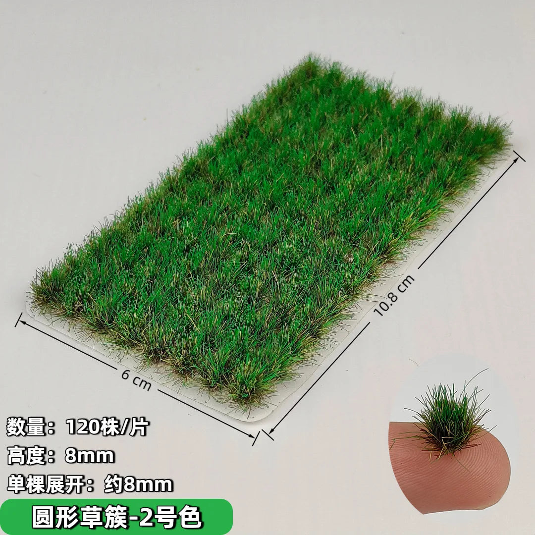 8mm Grass Cluster Scene Model Miniature Vegetation Materials Diy Railway Sand Table Lawn Layout Kit Diorama Accessory 120pcs/box