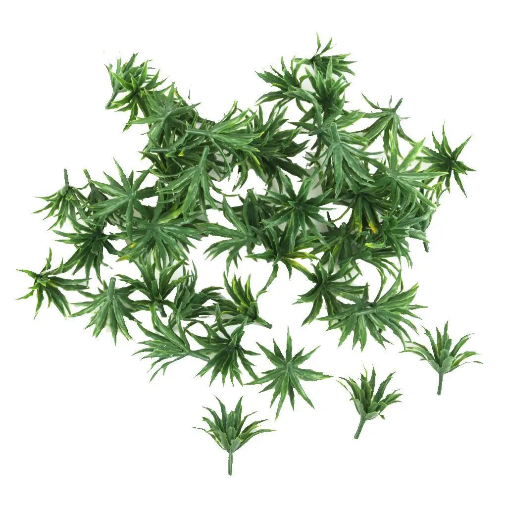 Mini Grass Cover Micro Landscape Prop Plastic Model Plants Green Decor for Railway Scenery