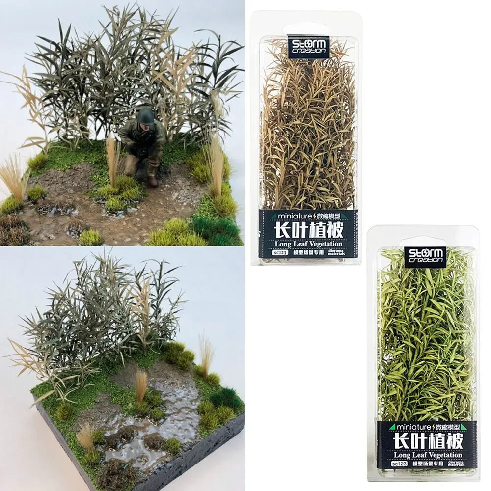 Model Railway Landscape DIY Accessories 1 Box Sand Table Vegetation Long Leaf Grass Cluster Miniature Reed