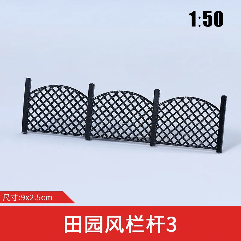 Scale1:50 Simulation Miniature Railing/Fence Model Railway/Train Layout Scenery. Miniature detail. 3Pcs/Lot