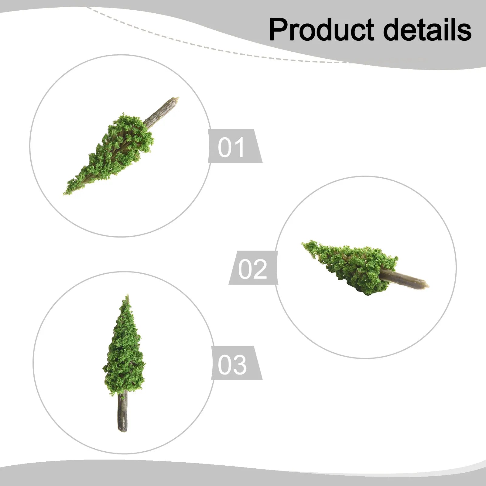 40pcs Model Trees 1:100 Model Train Railroad Layout Scenery Landscapes