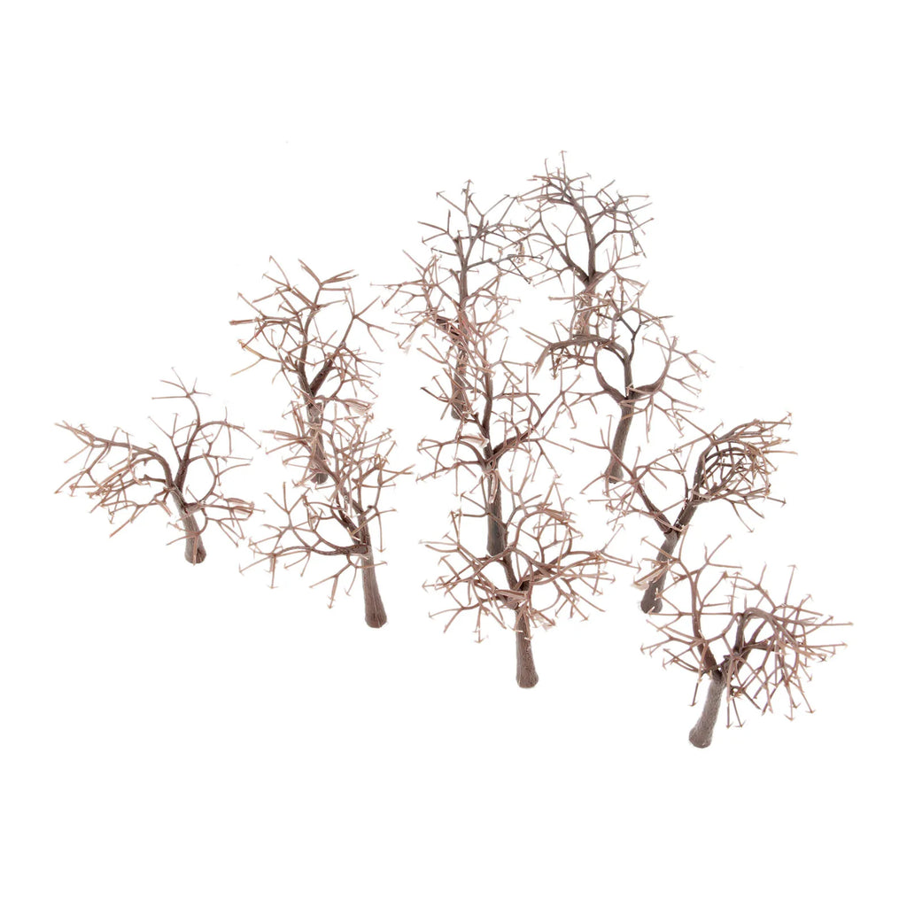 10 pcs 12cm Bare Trunk Tree. Model Railway/Train Layout Scenery. Miniature detail. HO OO Scale Train Building Garden Park Winter Scene Layout