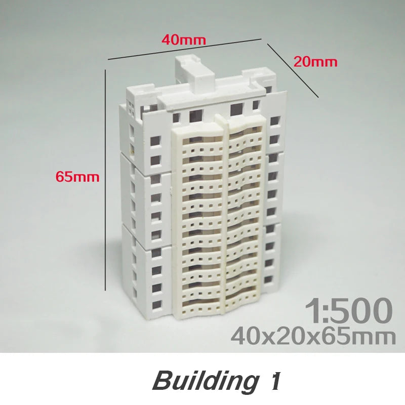 Scale 1:500 Miniature House Architecture For City Model Railway Layout