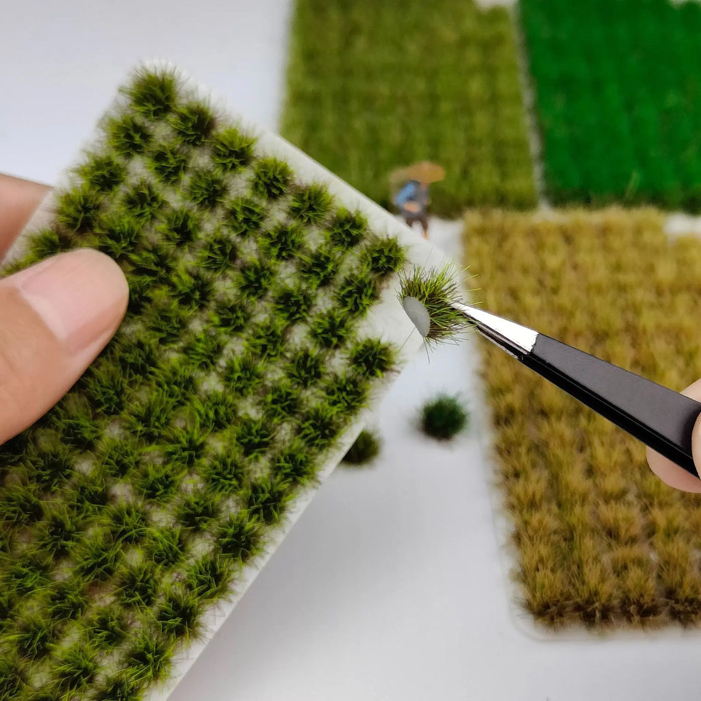 8mm Grass Cluster Scene Model Miniature Vegetation Materials Diy Railway Sand Table Lawn Layout Kit Diorama Accessory 120pcs/box