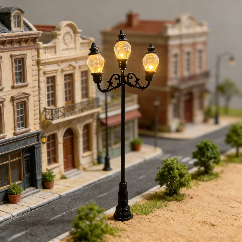 1/87 HO Scale Model trains  Street Light 3V Lamppost Lamps/Model Park Lamps/Train Layout Model Park Scenery