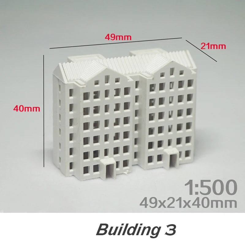 Scale 1:500 Miniature House Architecture For City Model Railway Layout
