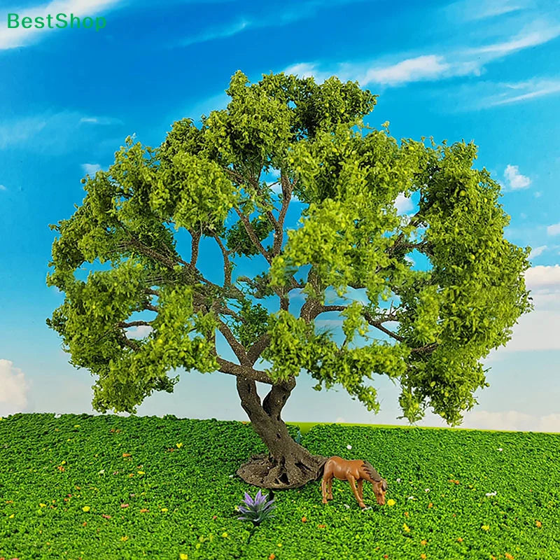 12/15cm Miniature Model Trees - Orange & Green Scenery Trees for Model Railway Layouts