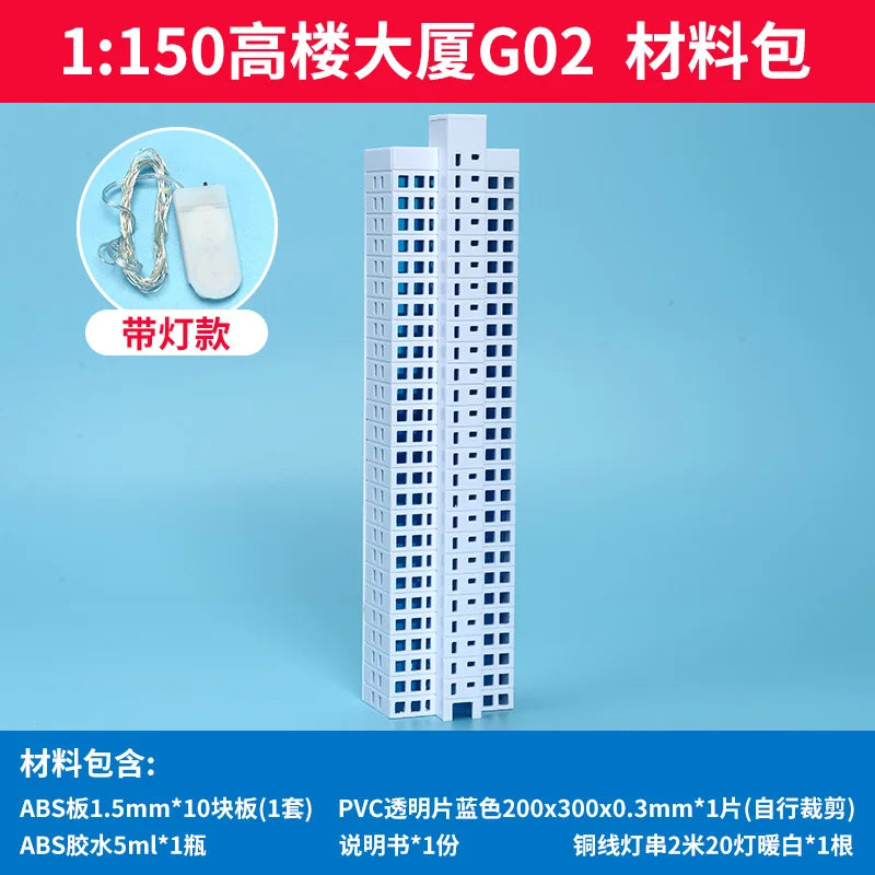 1/150 N Scale City Building Model Railway Layout Street Building Scene