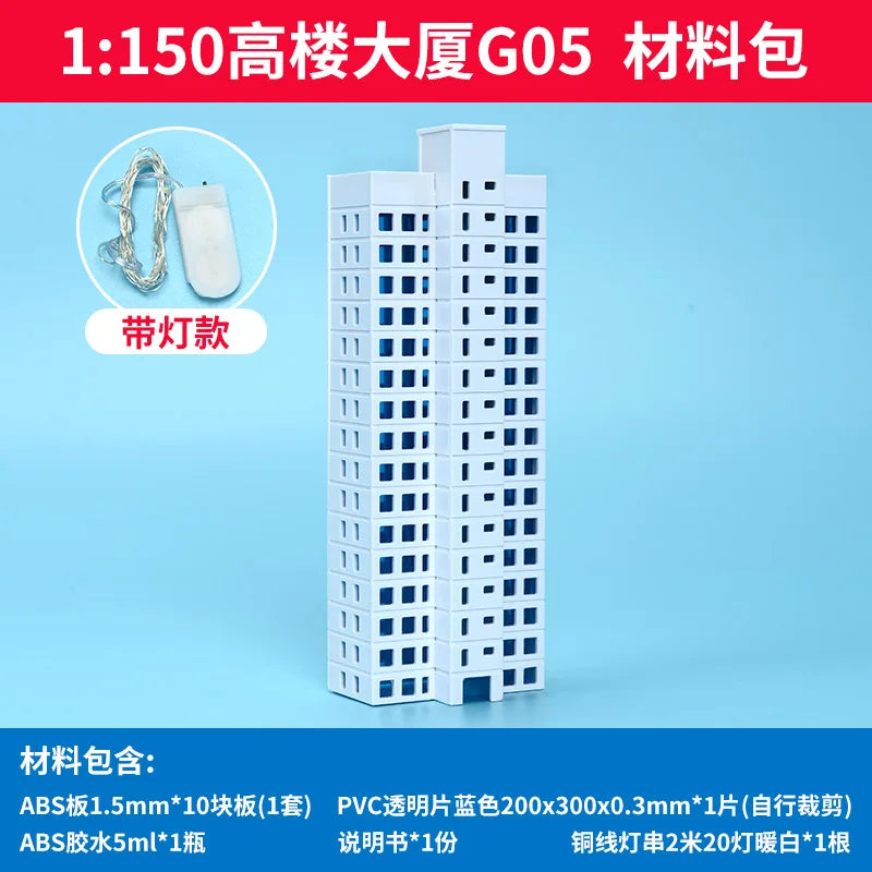 1/150 N Scale City Building Model Railway Layout Street Building Scene
