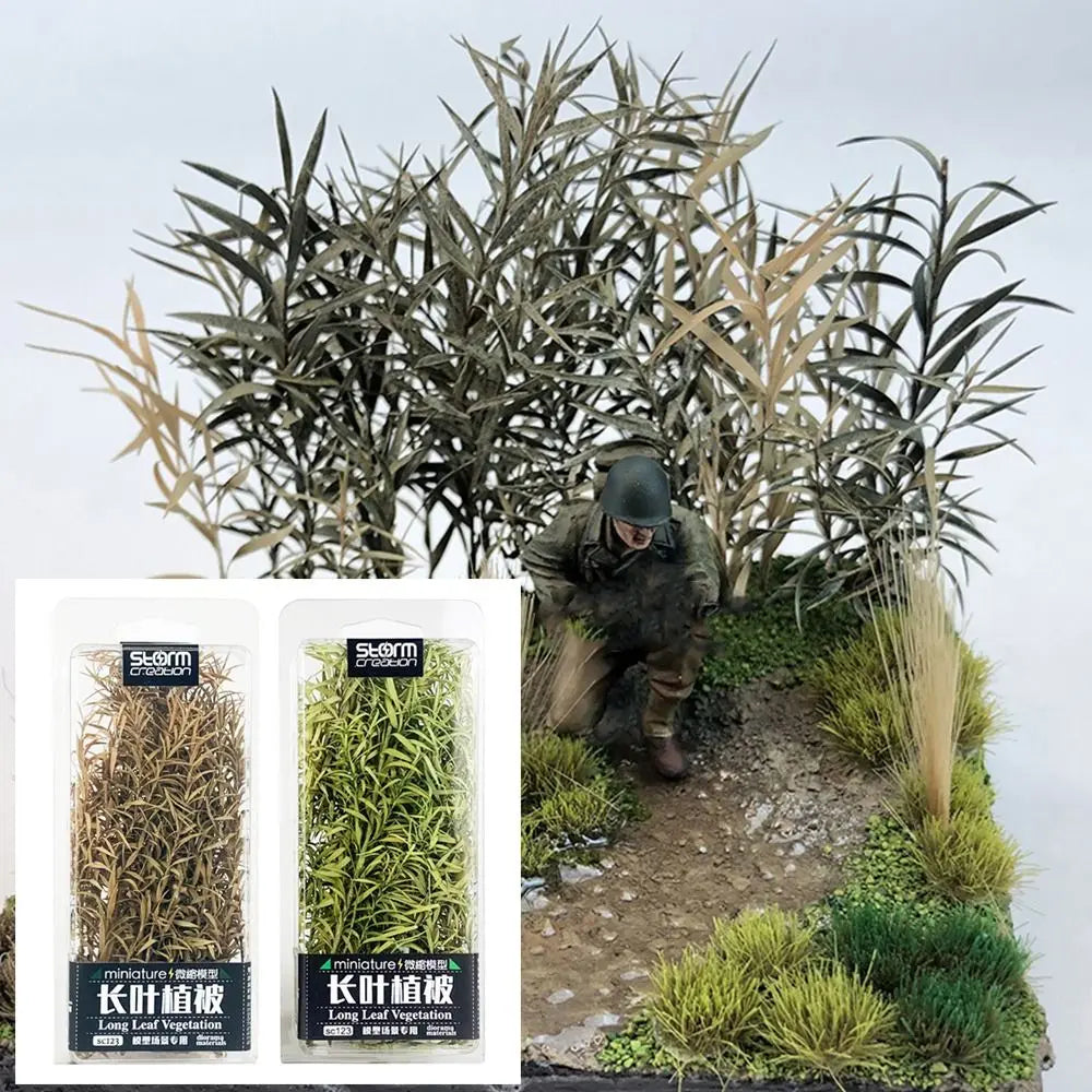 Long Leaf Grass Cluster. Model Railway Scenery Micro Landscape DIY Accessories