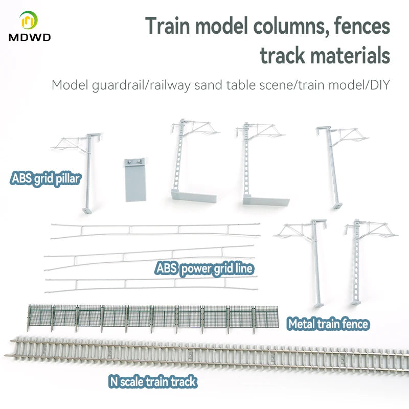 N Scale  Flexible Railway Fence Metal Miniature Landscape Scenery