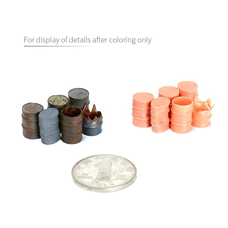 1/72  Model Kits. Oil Drums / Sandbags Railway  Yard Scenery