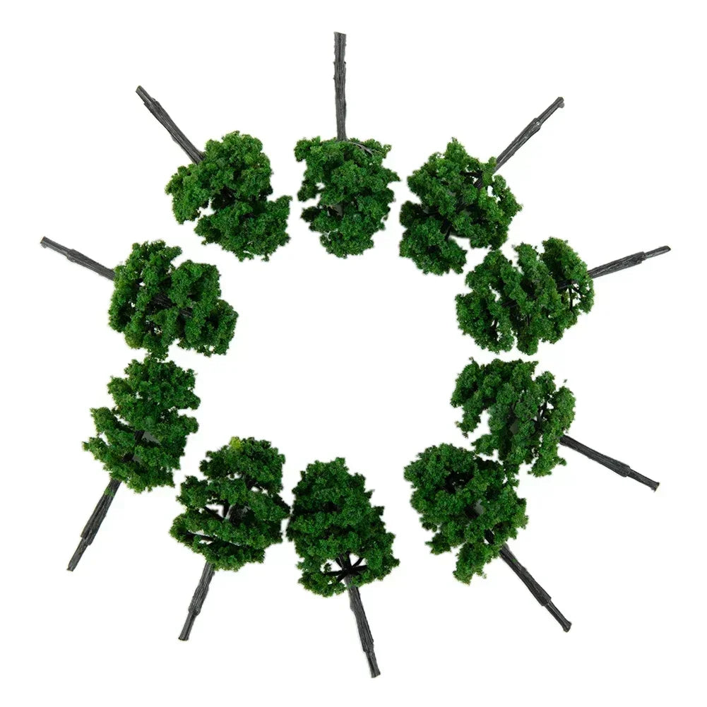 10pcs 5cm  Model Trees.  Model Railway/Train Layout Scenery. Miniature detail.