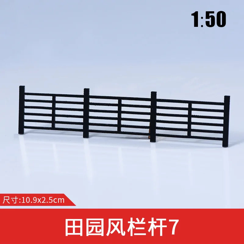 Scale1:50 Simulation Miniature Railing/Fence Model Railway/Train Layout Scenery. Miniature detail. 3Pcs/Lot