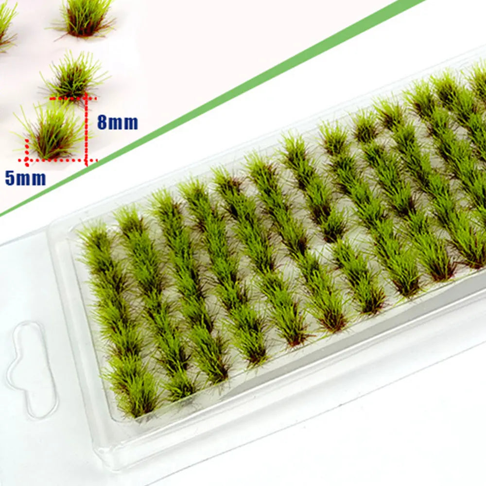 Realistic Miniature Grass Tufts / Bushes Plant Cluster for Model Railway Scenery