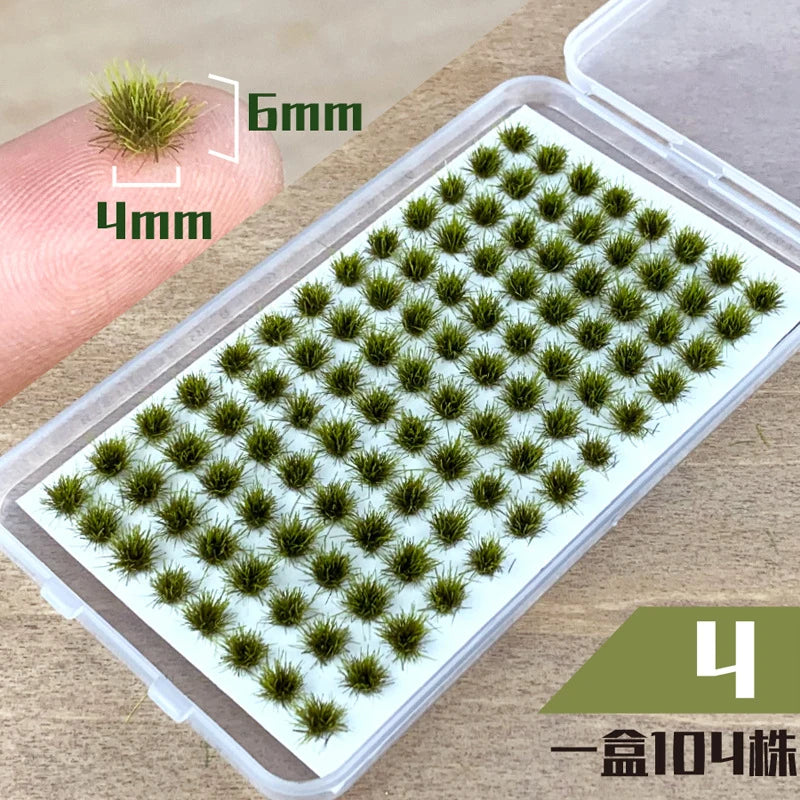 Simulation Grass Tuft Miniature Static Grass Series Model Ho/N Scale Model Railway/Train Layout Scenery. Miniature detail.