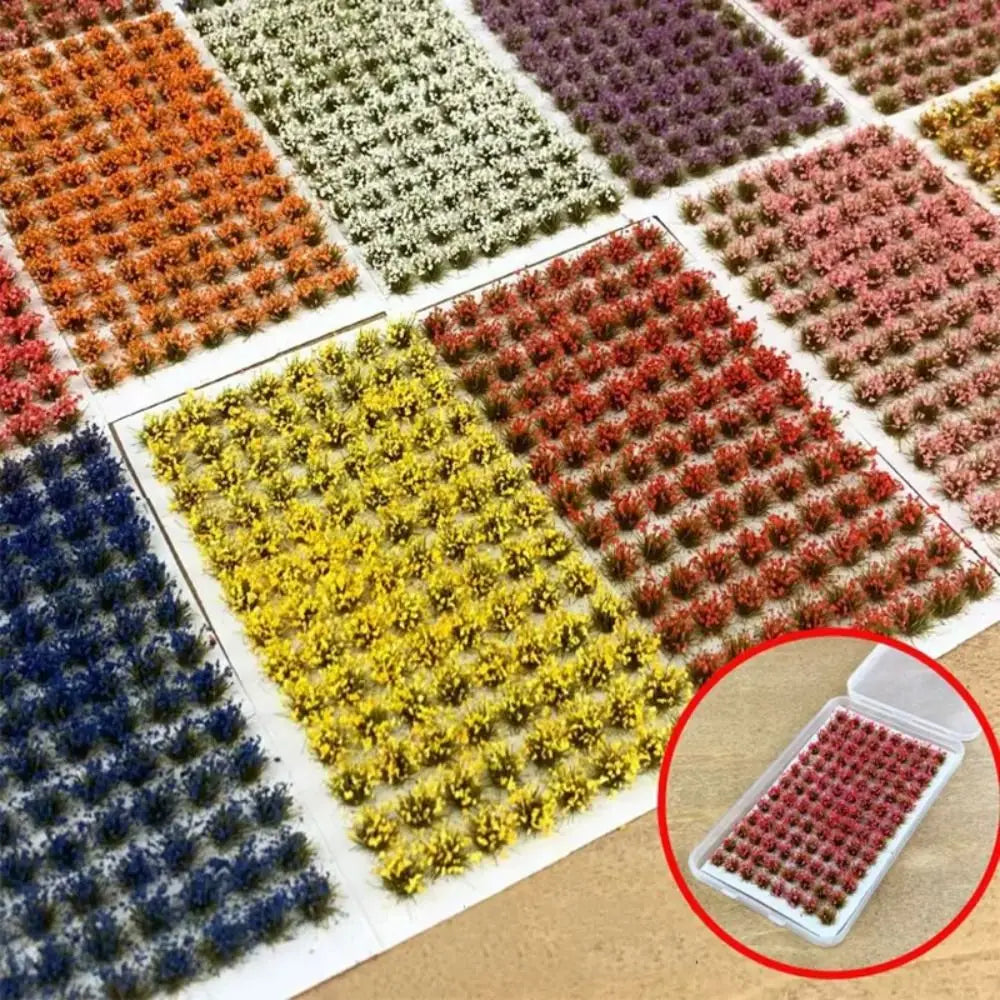 Miniature Flower Grass Railway Train Model Making Static Flower Tufts for Model Rail Scenery.