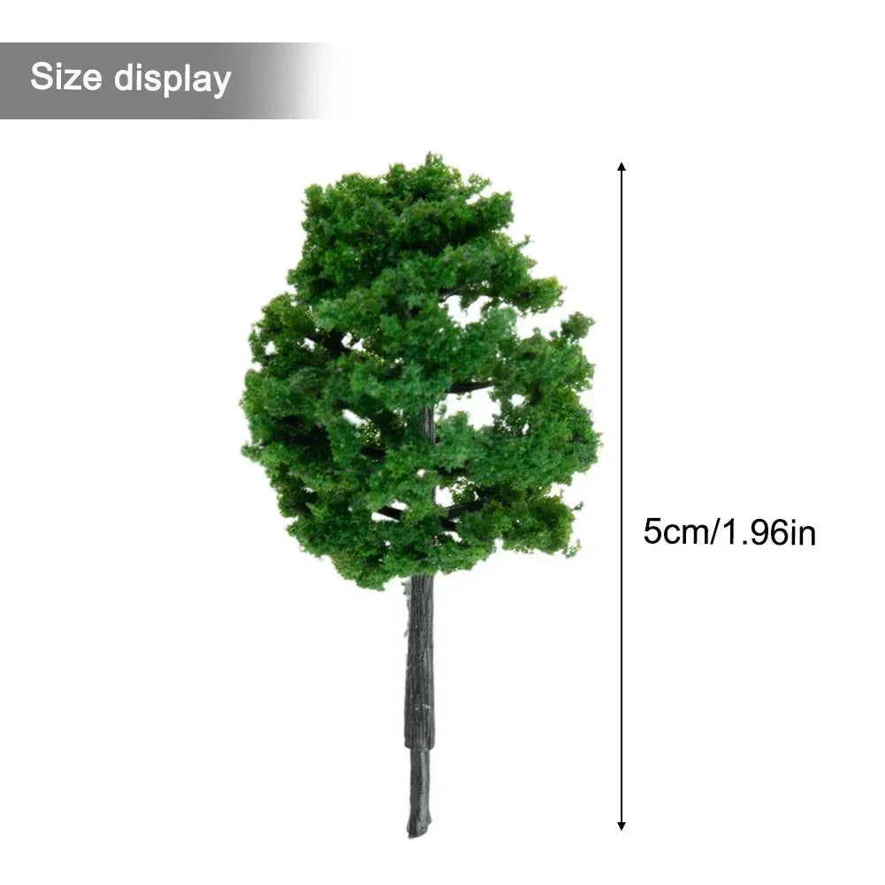 10pcs 5cm  Model Trees.  Model Railway/Train Layout Scenery. Miniature detail.