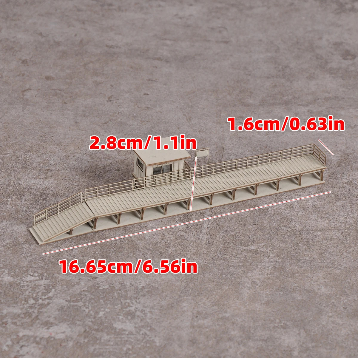 Architectural Model Railway station platform. n scale model kit 1/150