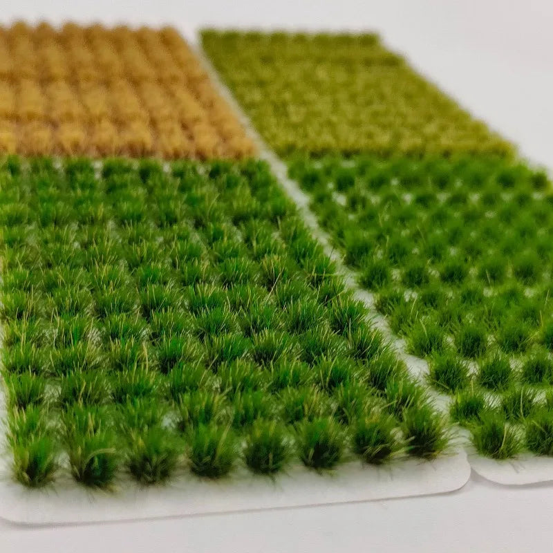 104pcs Static Grass Tufts Model Scenery Kit Miniature Shrubs Bushes for Train Landscape Diorama Terrain Scenic Grass Tuft