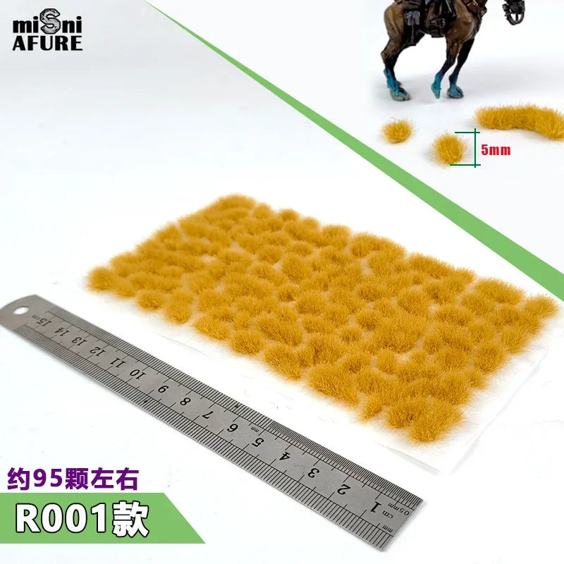 Simulation Grass Tuft Miniature Static Grass Series Model Ho/N Scale Model Railway/Train Layout Scenery. Miniature detail.