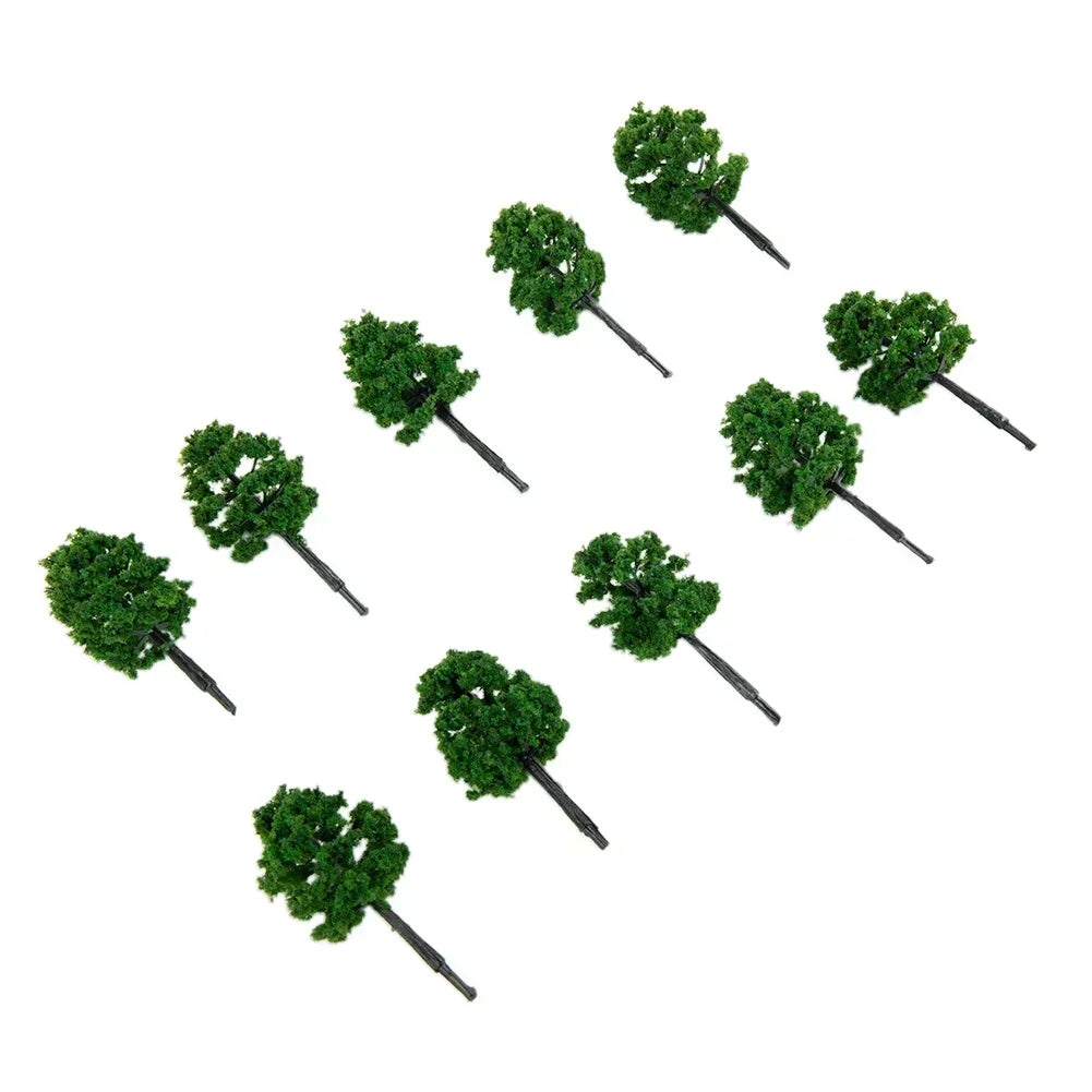 10pcs 5cm  Model Trees.  Model Railway/Train Layout Scenery. Miniature detail.