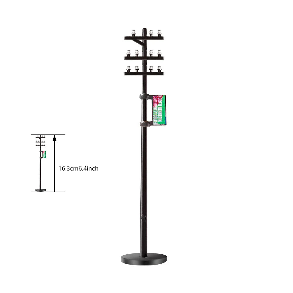 3Pcs Model Telephone Poles 1:42/1:87/1:100 Electric Line Model Kit For Railway Train Layout Scenery