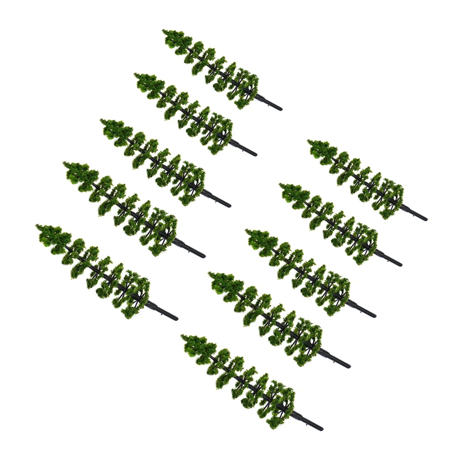 10Pcs Trees Model Green For Scale Railway Layout 9CM Miniature Sandtable Model Scenery DIY For Scene Decoration
