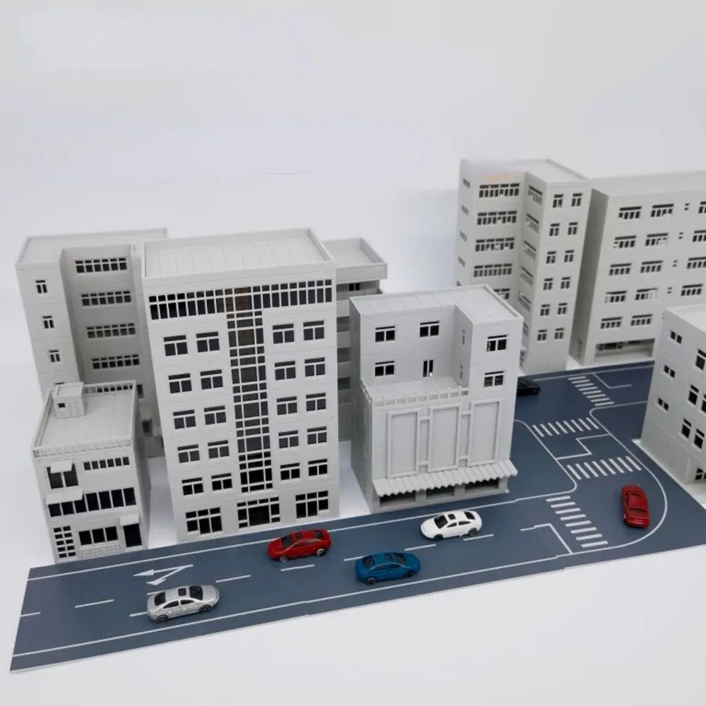 1/150 Scale Building City Street. Model Railway Layout Scene