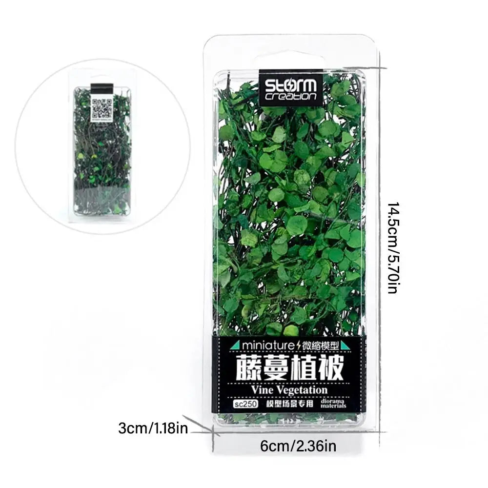 1 Box Scene Model Micro Landscape DIY Accessories 1 Box Miniature Plant Creepers Simulation Rattan Leaves Sand Table Vegetation