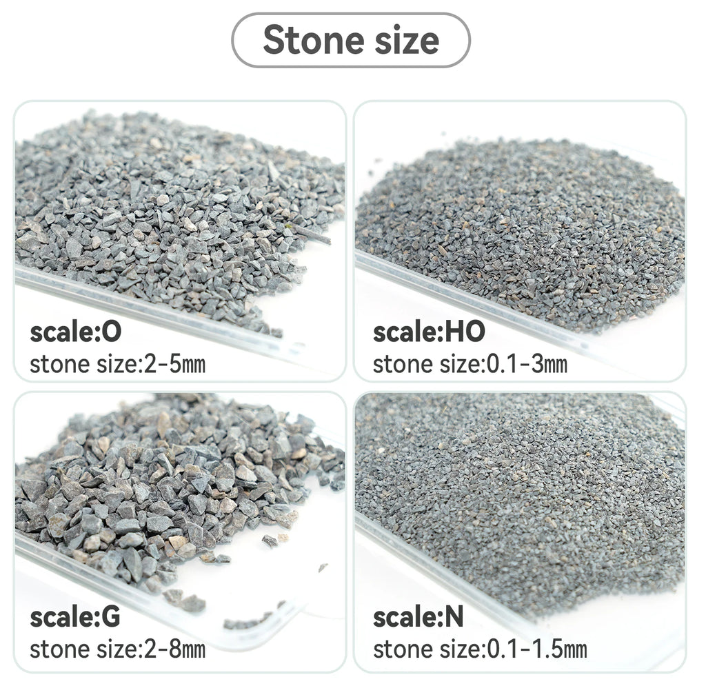 50G Railway Stones for HO N G O Scale Model Train Railways Landscape Layout