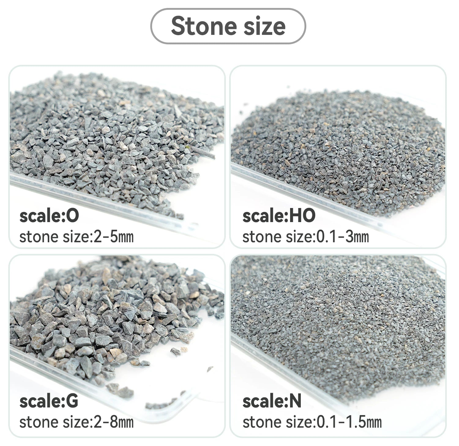 50G Railway Stones for HO N G O Scale Model Train Railways Landscape Layout