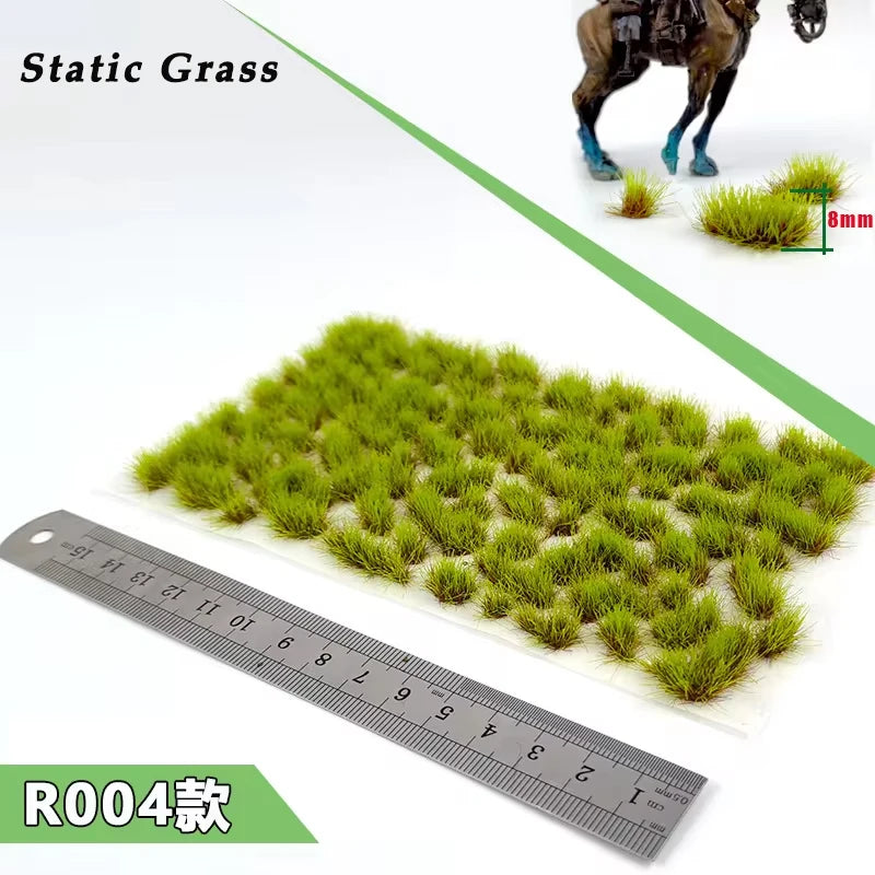 Simulation Grass Tuft Miniature Static Grass Series Model Ho/N Scale Model Railway/Train Layout Scenery. Miniature detail.