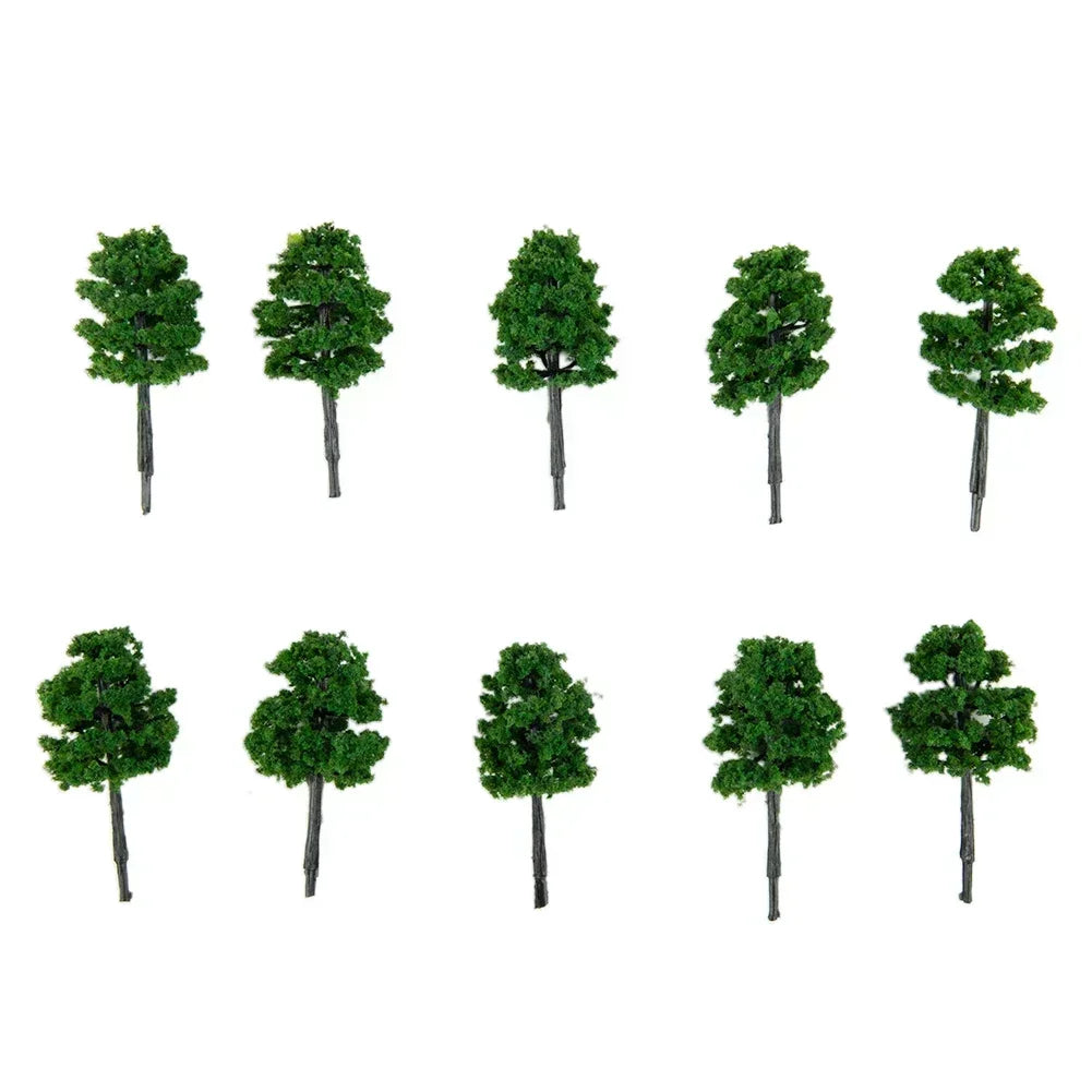 10pcs 5cm  Model Trees.  Model Railway/Train Layout Scenery. Miniature detail.