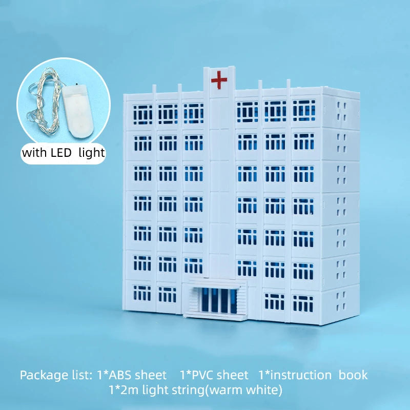 1/150 N Scale City Building Model Railway Layout Street Building Scene