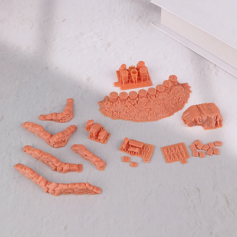 1/72  Model Kits. Oil Drums / Sandbags Railway  Yard Scenery