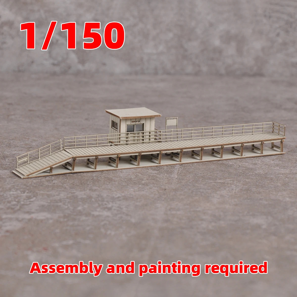 Architectural Model Railway station platform. n scale model kit 1/150